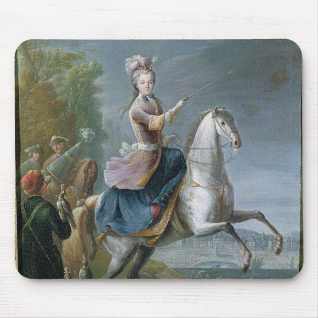 Mousepad Retrato equestre de Maria Leszczynska (Frente)