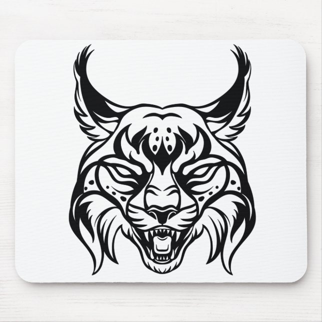 Mousepad Retrato estilizado de Bobcat (Frente)