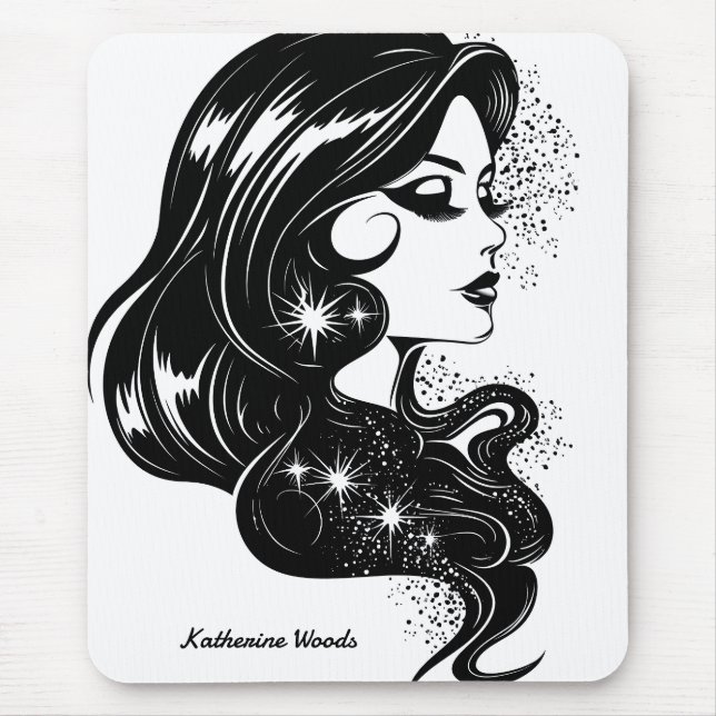 Mousepad Retrato feminino (Frente)