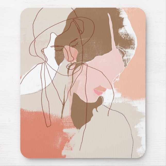 Mousepad Retrato feminino Pintado (Frente)