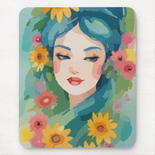 Mousepad Retrato Floral Daydreit (Frente)