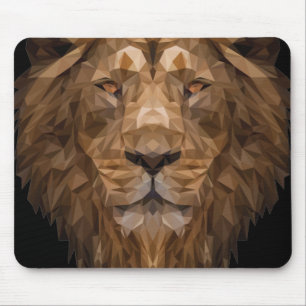 Mousepad Retrato Geométrico Lion
