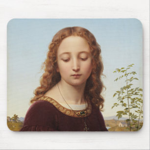 Mousepad Retrato Jovem Mulher Ernst Deger pintura de arte c