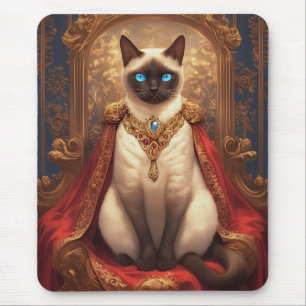 Mousepad Retrato Majestoso do Gato Siames Real