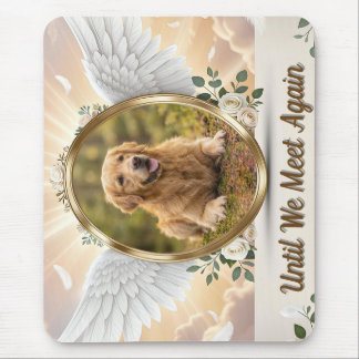 Mousepad Retrato Memorial Personalizado de Asas de Anjo par