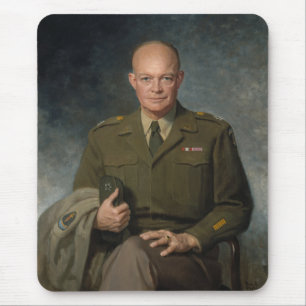 Mousepad Retrato Pintado de Cinco Estrelas do General Dwigh