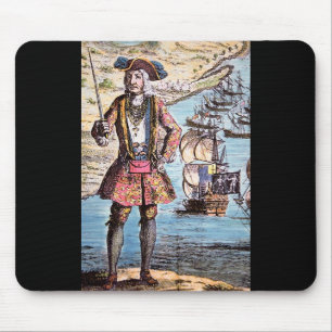 Mousepad Retrato preto da cor do baronete