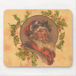 Mousepad Retrato Vintage de Natal do Papai Noel