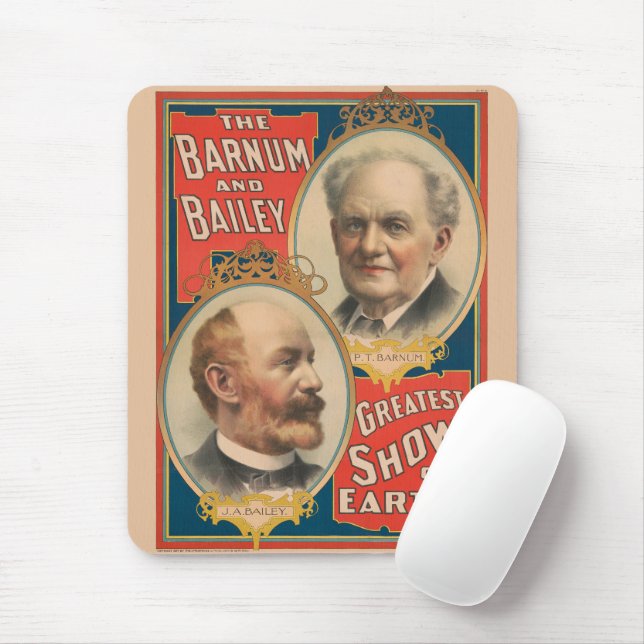 Mousepad Retratos De P.T. Barnum E J.A. Bailey (Com mouse)