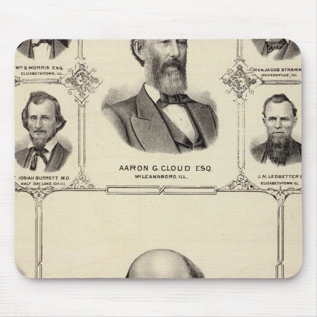 Mousepad Retratos de Robert Hunter, Aaron G Cloud (Frente)