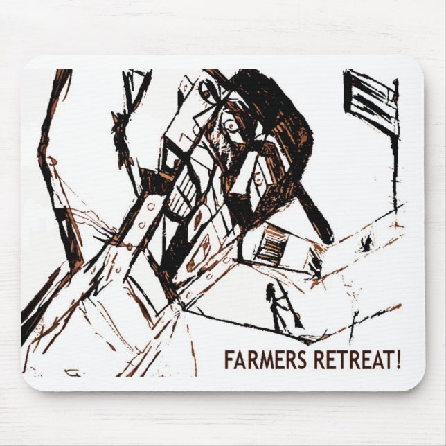 Mousepad RETREAT DOS FARMERS branco (Frente)