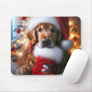 Mousepad Retriever de ouro com capacidade de Natal