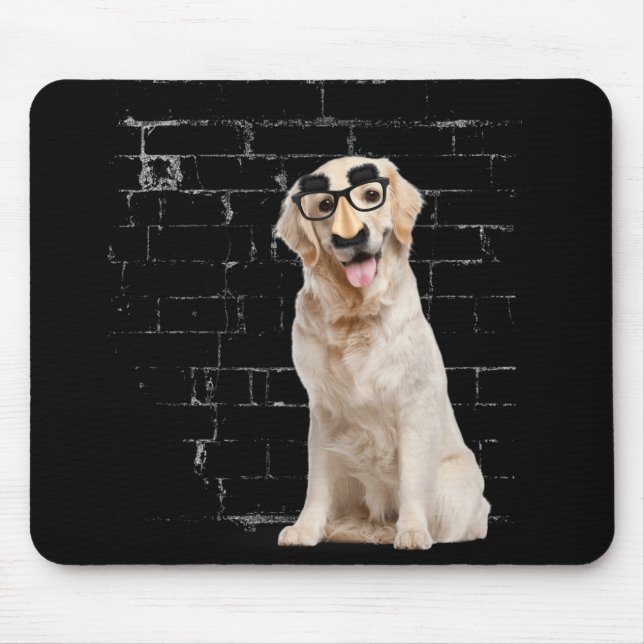 Mousepad Retriever de ouro com proteção engraçada do mouse (Frente)