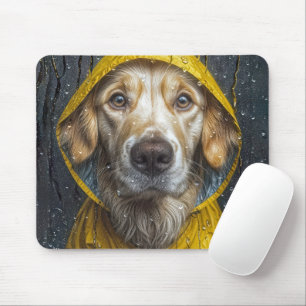 Mousepad Retriever de ouro olhando para fora de uma janela