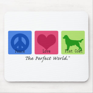 Mousepad Retriever do casaco liso do amor da paz