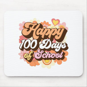 Mousepad Retro 100 Dias De Professores Escolares Crianças G