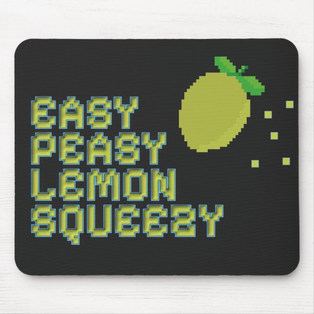 Mousepad Retro 8-Bit Lemon Squeezy Tapete de Mouse para Jog (Frente)