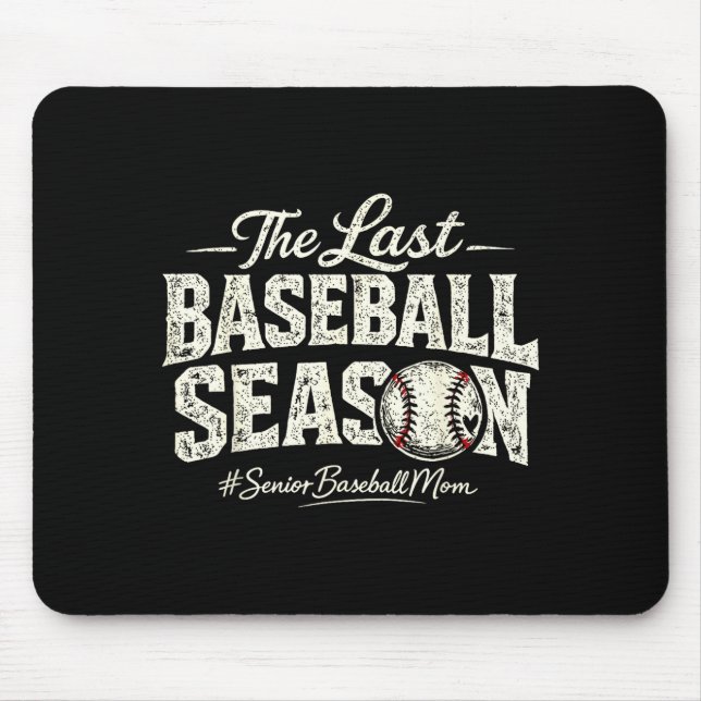 Mousepad Retro a última temporada de beisebol mãe de beiseb (Frente)