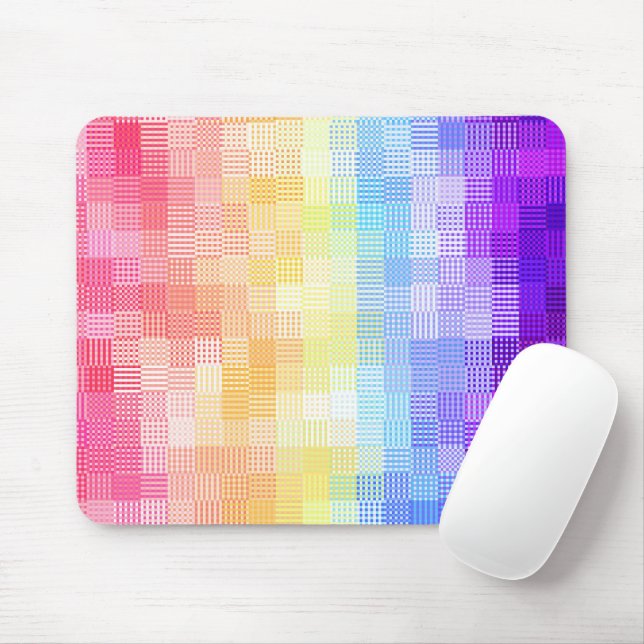 Mousepad Retro Boho Funky Excêntrico Xenogênero Xadrez Orgu (Com mouse)