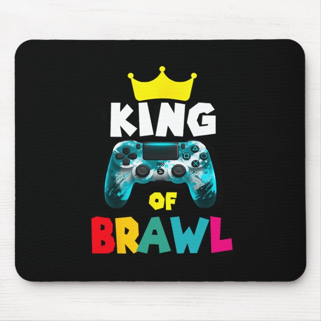 Mousepad Retro Brawl King Gamer Jogos Brawler Briga Engraça (Frente)