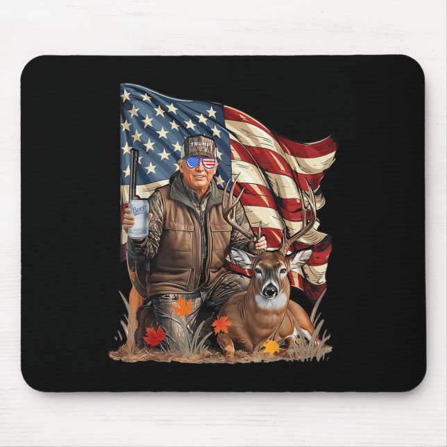 Mousepad Retro Caça De Tremores De Cerveja Engraçada (Frente)