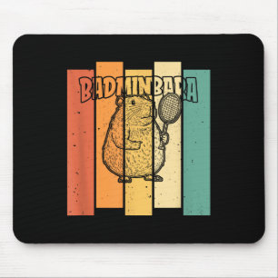 Mousepad Retro Capybara Shuttle - Badminton Antigo Badminb