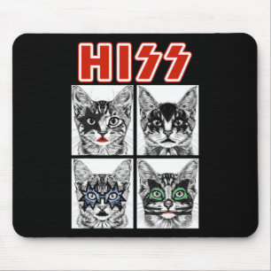 Mousepad Retro Cat Rock Music Concert Bandas Homens Criança