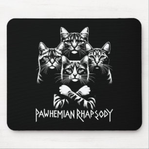 Mousepad Retro Cat Rock Music Concert Bandas Homens Criança