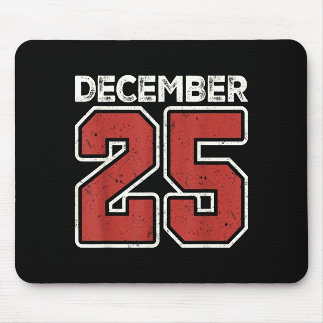 Mousepad Retro Christmas December 25 Xmas Matching For Men  (Frente)