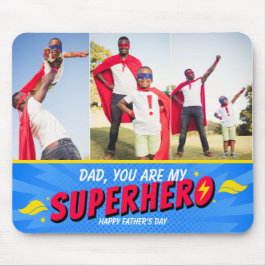 Mousepad Retro Comic Superherói 3 Foto Dia dos Pais