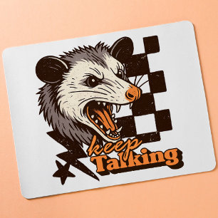 Mousepad Retro Continue Falando Feral Possum: Animal Selvag