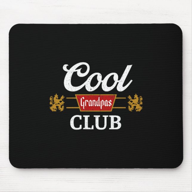 Mousepad Retro Cool Grandpas Club Family Matching Father's  (Frente)