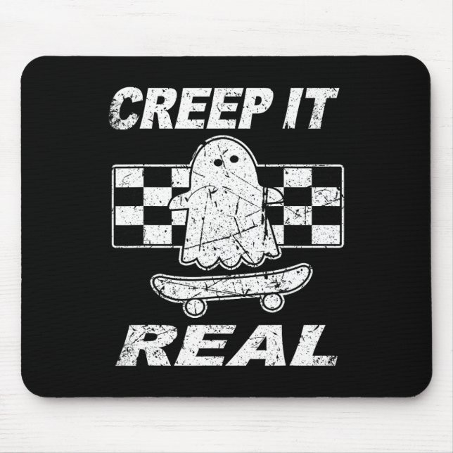 Mousepad Retro Creme É Realmente Fantasma, Homens Crianças (Frente)