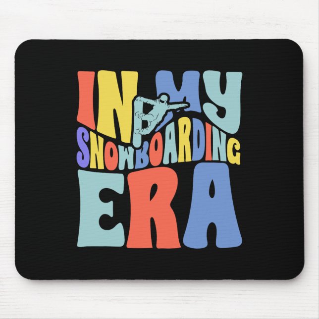 Mousepad Retrô De Snowboard Groovy Na Minha Época De Snowbo (Frente)