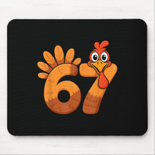 Mousepad Retro Divertido Seis Sete 6 7 Meme Dia de Ação de