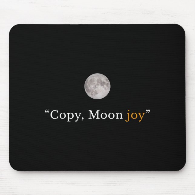 Mousepad Retro engraçado tendência cópia lua alegria minima (Frente)