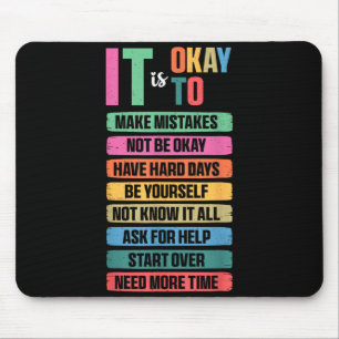 Mousepad Retro Errar Não Saber Saúde Mental