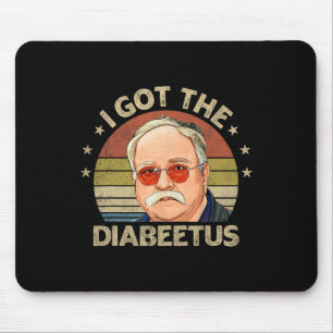 Mousepad Retro Eu Recebi Diabetes Engraçados Diabetes Tipo