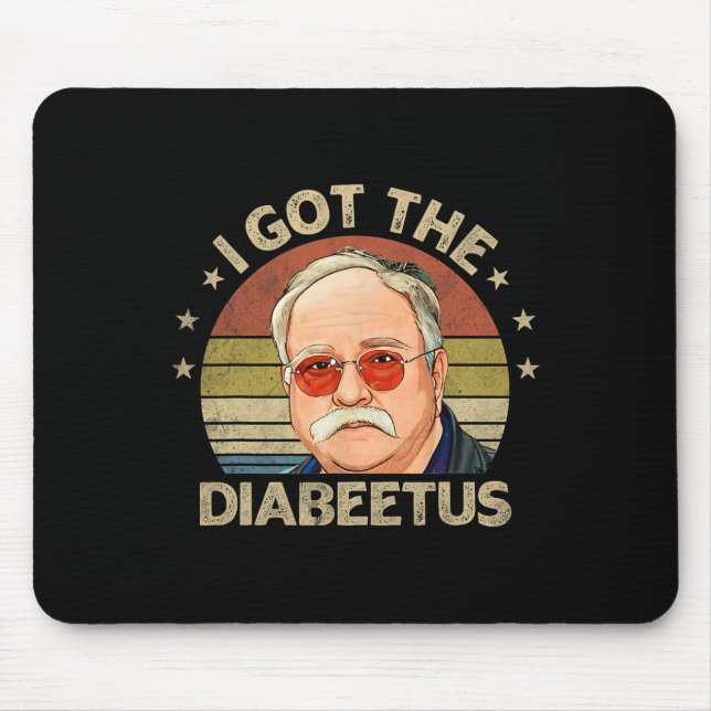 Mousepad Retro Eu Recebi Diabetes Engraçados Diabetes Tipo  (Frente)