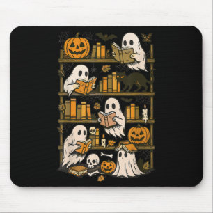 Mousepad Retro Fantasmas Lendo Livro de Halloween Spoo