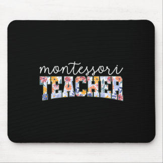 Mousepad Retro Floral Montessori Teacher Instructor Educato