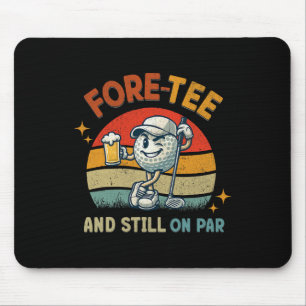 Mousepad Retro Fore Tee Golfe Festa de Aniversário 40º Aniv