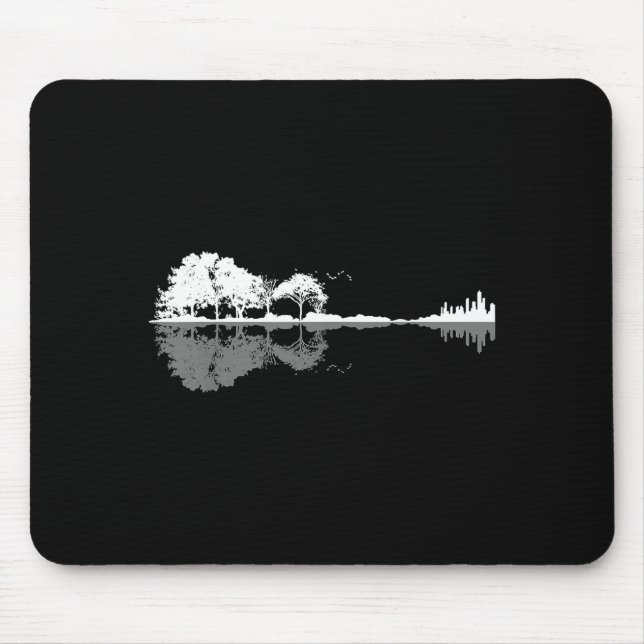 Mousepad Retro Forest Funny Nature Guitar Clic Music  (Frente)