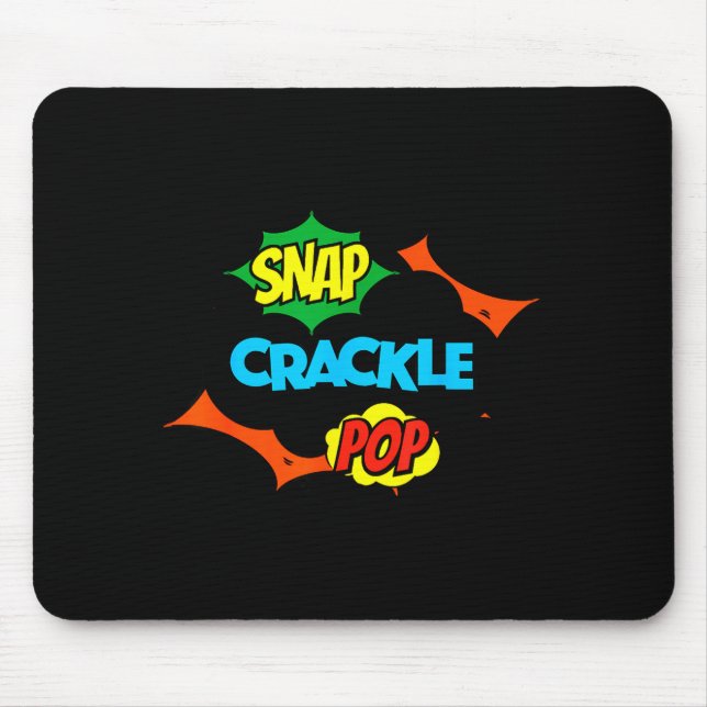 Mousepad Retro Funny Snap Crackle P Quote Relax Meme Game  (Frente)