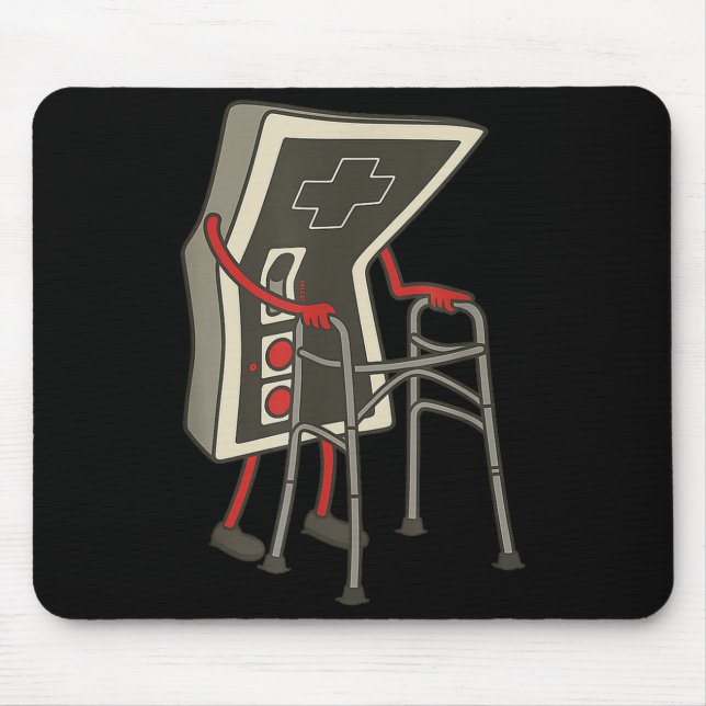 Mousepad Retro Gaming Controller Old Gamer With Walker Funn (Frente)