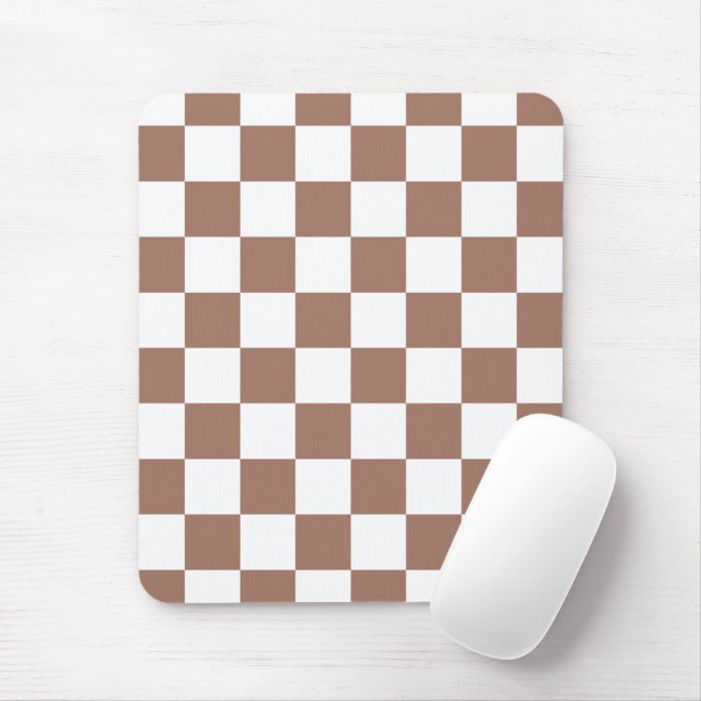 Mousepad Retrô geométrico branco-esbranquiçado (Com mouse)