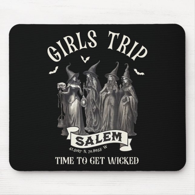 Mousepad Retro Girls Trip Salem 1692 Perderam Uma Bruxa (Frente)