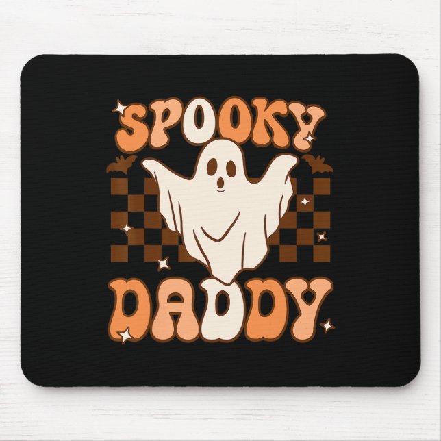 Mousepad Retro Groovy Halloween Ghost Spooky Figurume de Pa (Frente)
