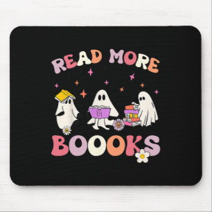 Mousepad retro Groovy Leia mais livros Ghost Boo ghouf Dive