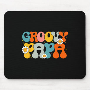 Mousepad Retro Groovy Papa Aniversário Festa Familiar F